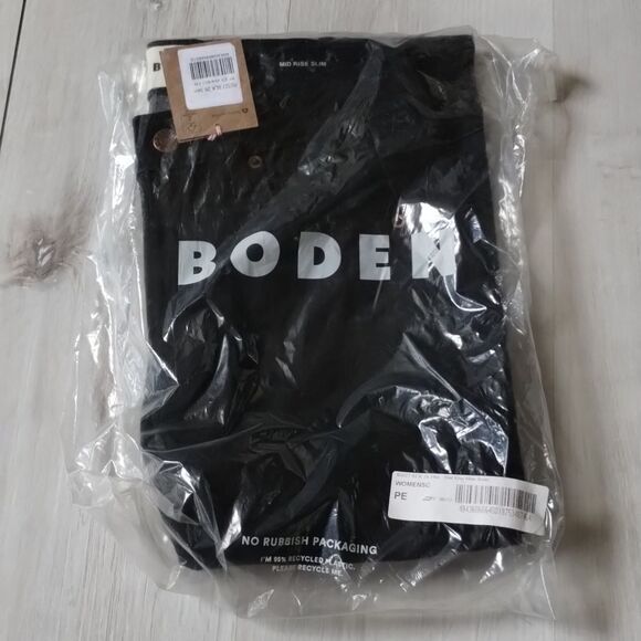 Boden mid Rise Cigarette‎ Jeans, Black size 26/34 NWT in packaging - Picture 7 of 8